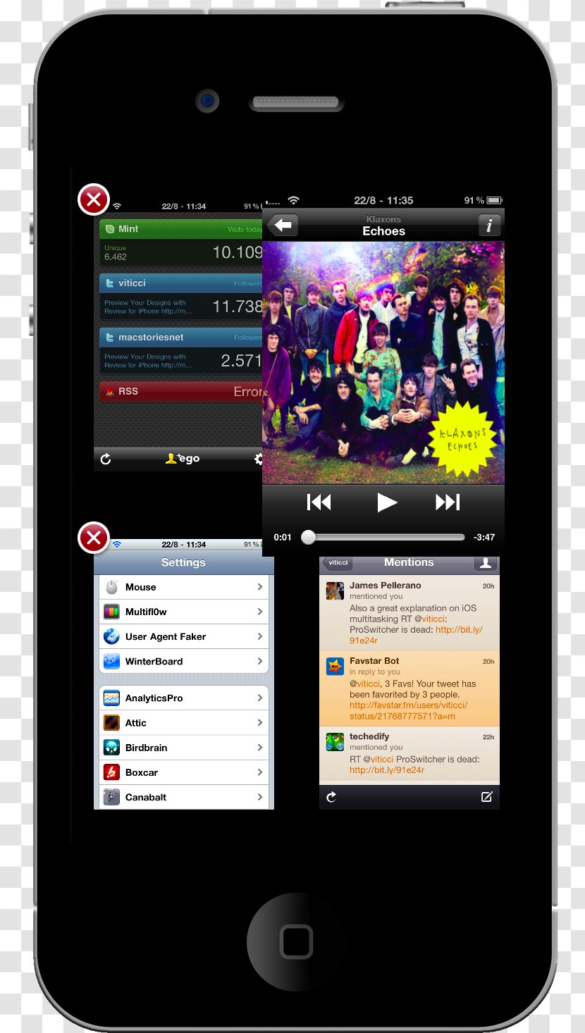 Smartphone Feature Phone Klaxons Echoes Font - Screenshot Transparent PNG