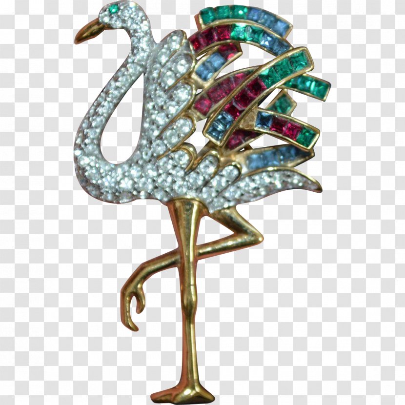 Brooch Body Jewellery - Flamingos Transparent PNG