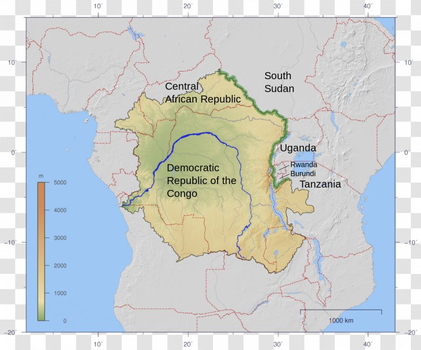 Congo River Democratic Republic Of The Congo-Nile Divide - Sea - Map Transparent PNG