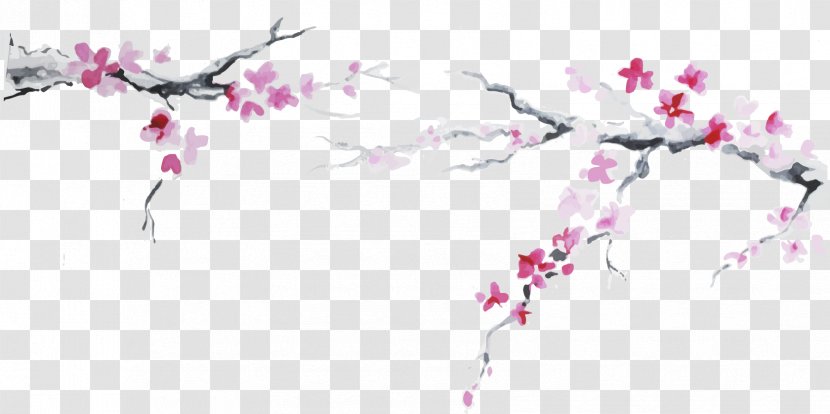 Japanese Cuisine Cherry Blossom Flag Of Japan - Plant Stem - Plum Flower Transparent PNG