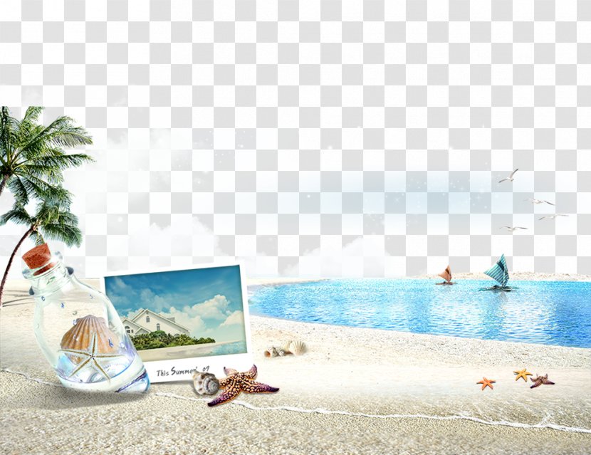 Beach Accommodation Tent Vacation - Advertising - Drift Bottles Transparent PNG