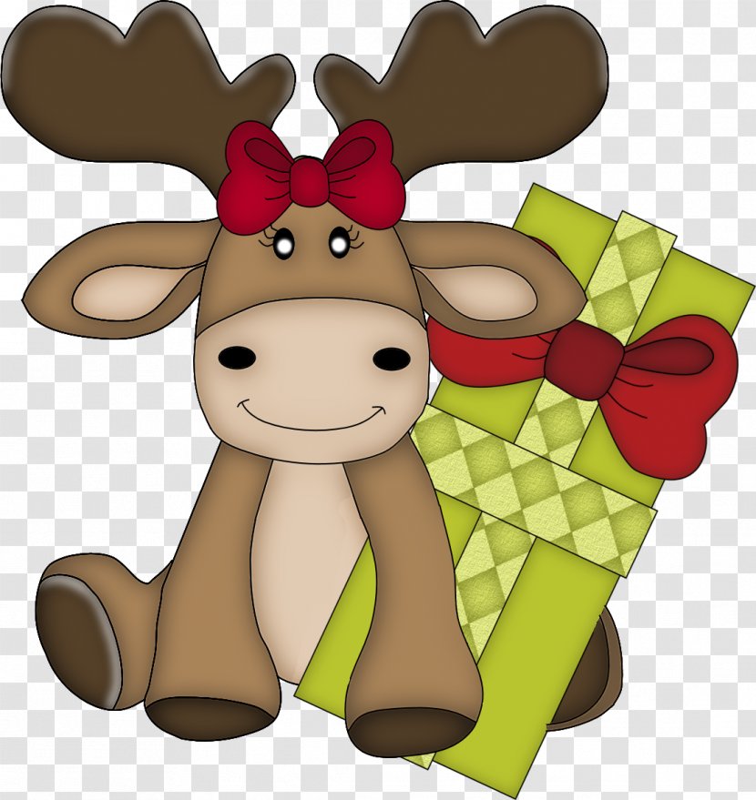 Christmas Card Santa Claus Reindeer Clip Art - Giraffidae - Thanks Giving Transparent PNG
