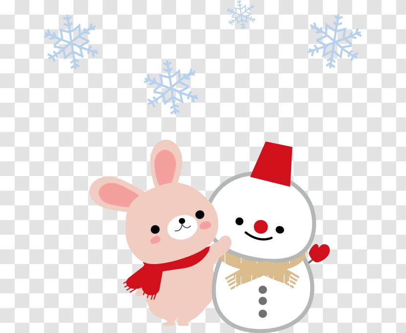 Winter Snowman Rabbit. - Kashiwa - Character Transparent PNG