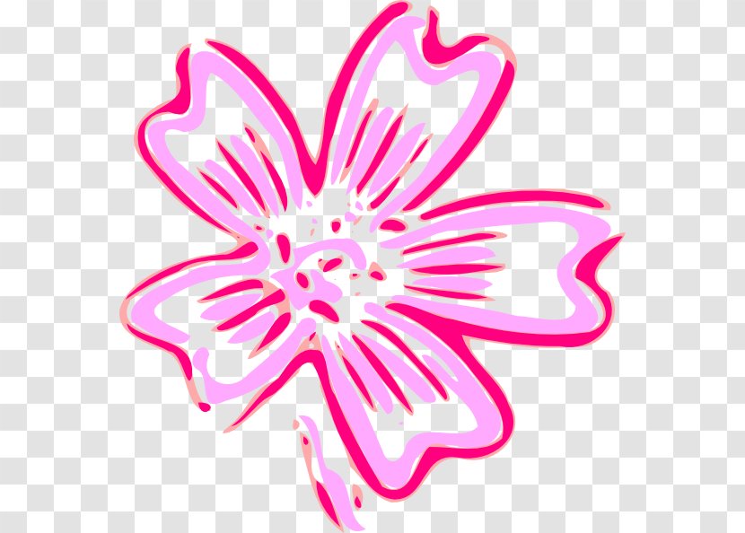 Pink Flowers Clip Art - Flowering Plant - Flower Transparent PNG