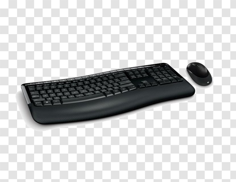 Computer Keyboard Mouse Microsoft Wireless Ergonomic - Component - And Transparent PNG