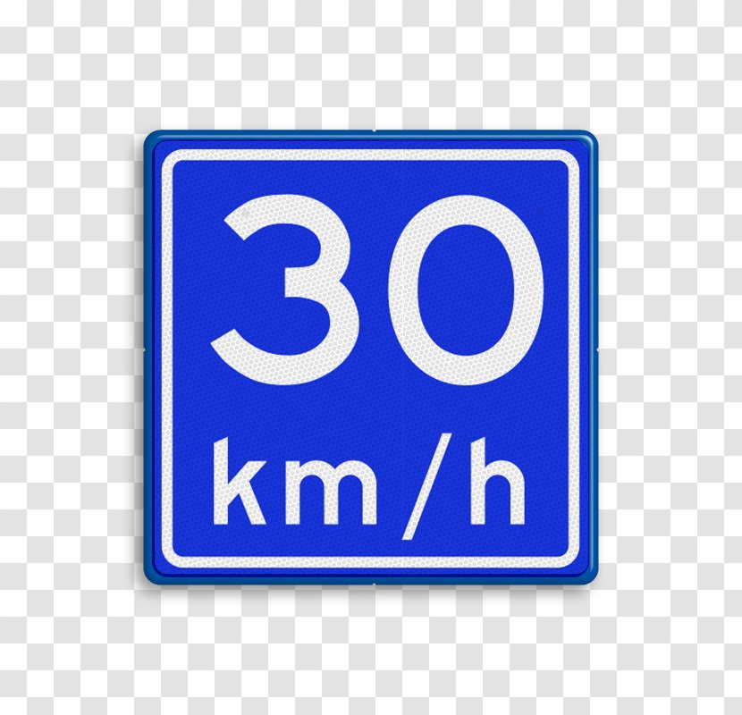 Advisory Speed Limit Traffic Sign Reglement Verkeersregels En Verkeerstekens 1990 Road - Number Transparent PNG