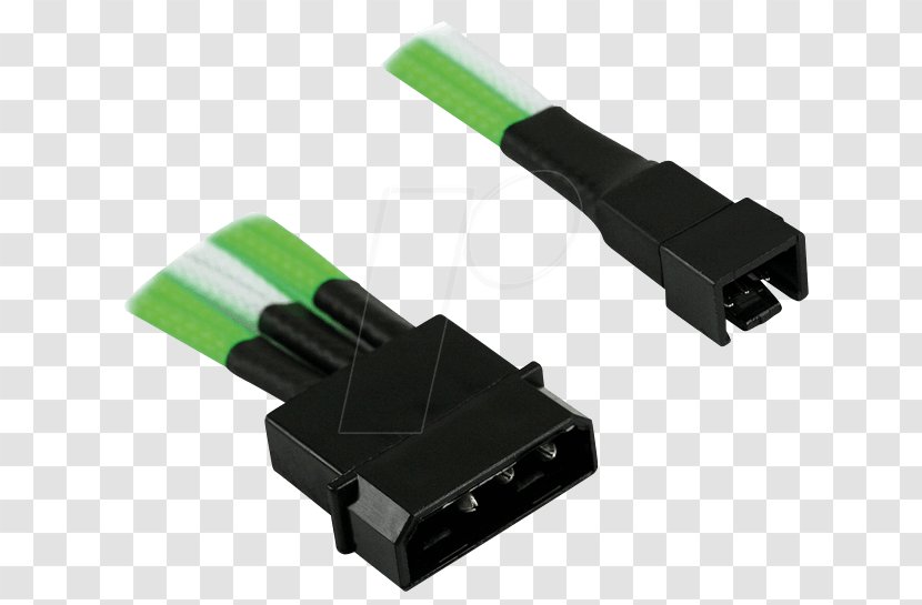 Molex Connector Serial ATA Adapter Electrical Nanoxia 4-Pin To 2 X 3-Pin Adaptor - Electronic Component - Cable Transparent PNG