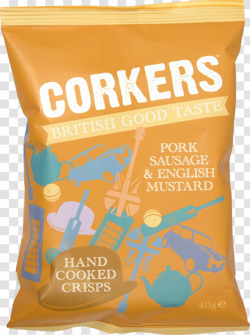 Potato Chip Corkers Sea Salt Red Leicester & Caremalised Onion Sweet With Chilli Crisps Product - Silhouette - Crisp Transparent PNG