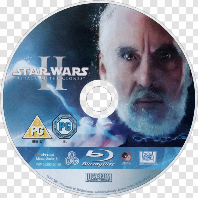 Star Wars: Episode II – Attack Of The Clones Clone Trooper Anakin Skywalker Wars Blu-ray Disc - Bluray - Ray Transparent PNG