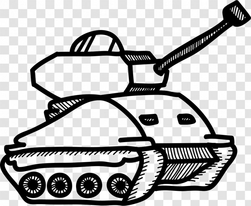 Tank Game Click - Black And White Transparent PNG