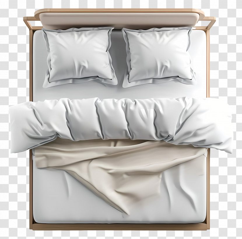 Bed Top View - Modern Bed With Clean And Comfortable Setup Transparent PNG