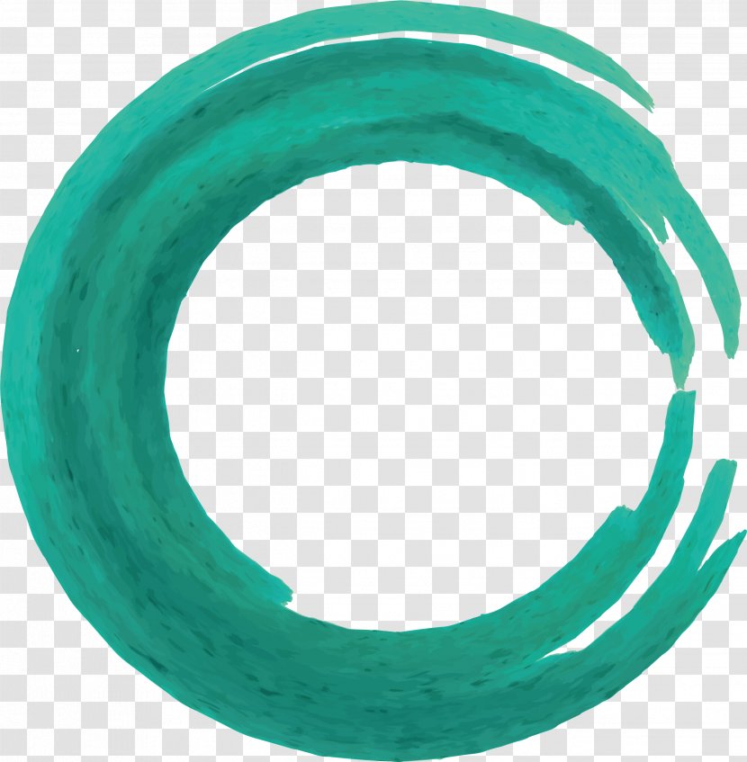 Watercolor Painting Ink - Logo - Green Ring Brush Transparent PNG