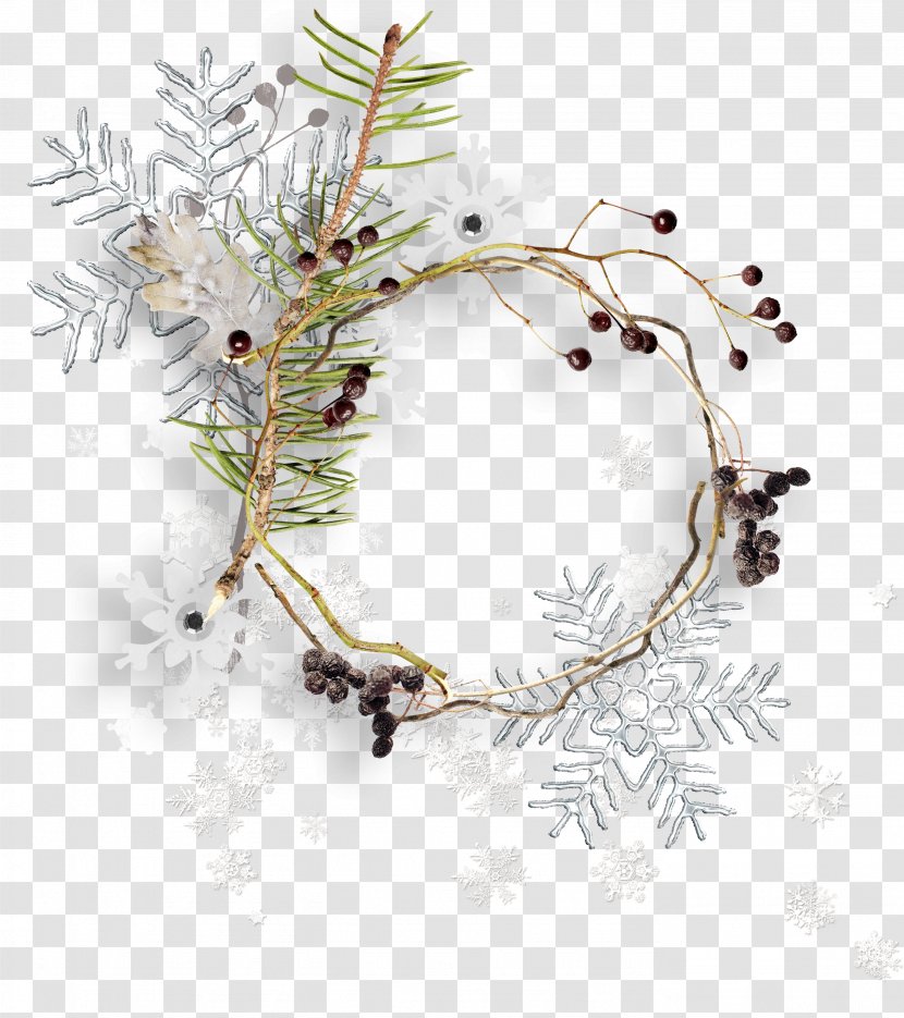 Branch - Christmas Ornament - Snow Litter Ring Transparent PNG