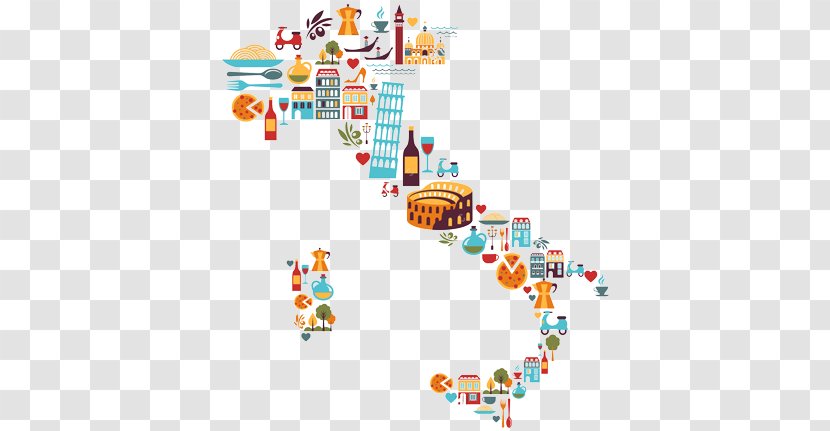 Italy Map Clip Art - National Symbols Of Transparent PNG