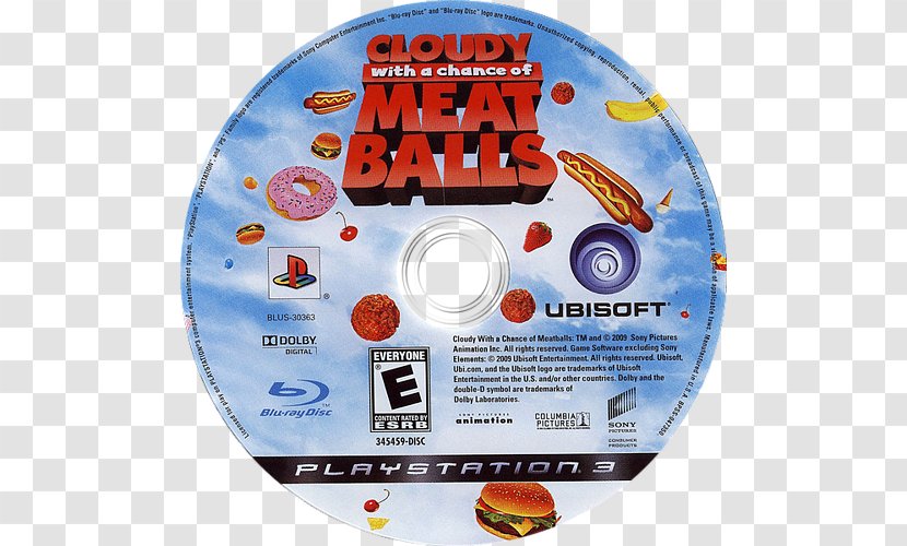 Cloudy With A Chance Of Meatballs Xbox 360 PlayStation 3 Compact Disc - 2017 Transparent PNG