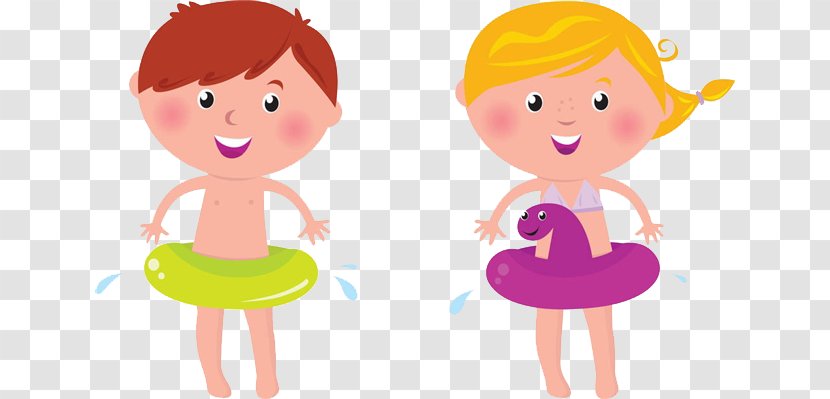 Swimming Boy Clip Art - Cartoon - A Child Who Learns To Swim Transparent PNG