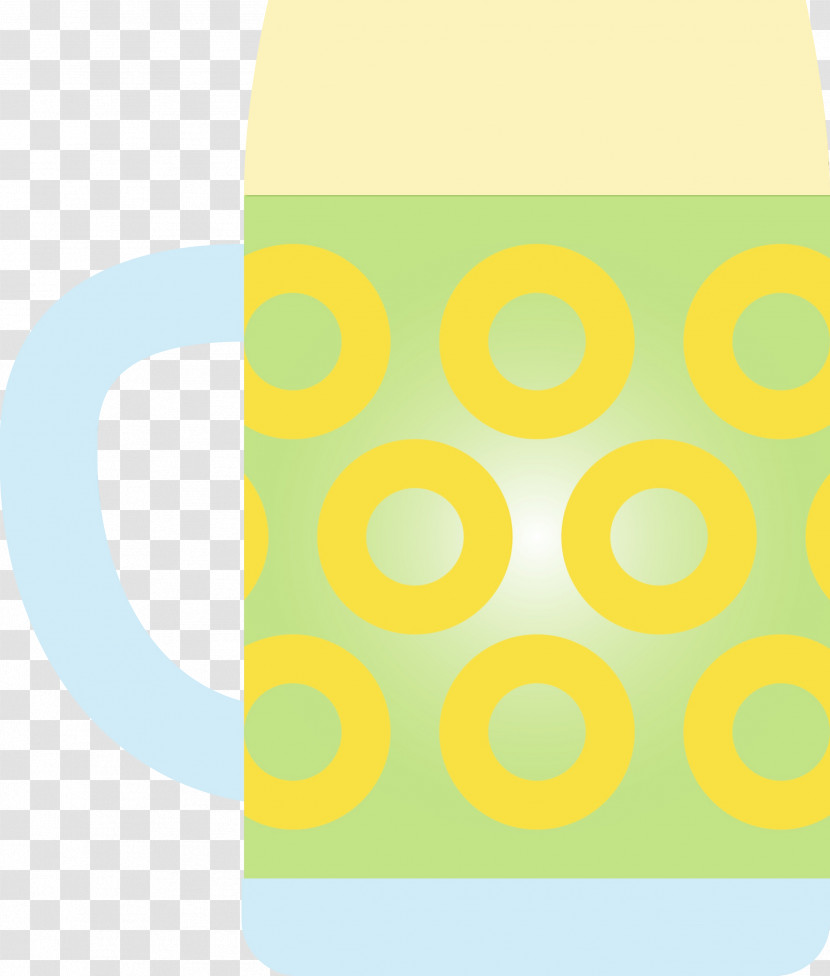 Yellow Green Drinkware Mug Tableware Transparent PNG