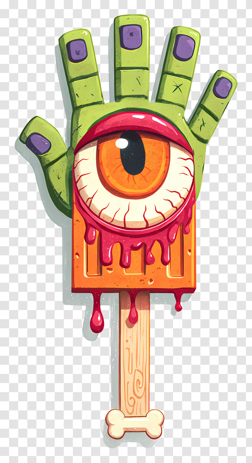 Creepy Halloween Hand - Creepy Eyeball Hand Transparent PNG