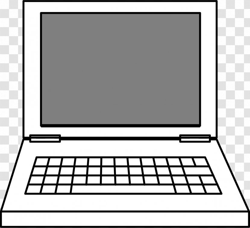 Laptop Black And White Free Content Clip Art - Text - Space Computer Cliparts Transparent PNG