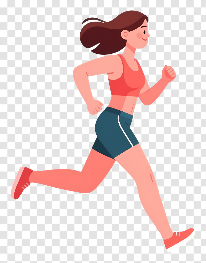 Running Woman In Sportswear Transparent PNG