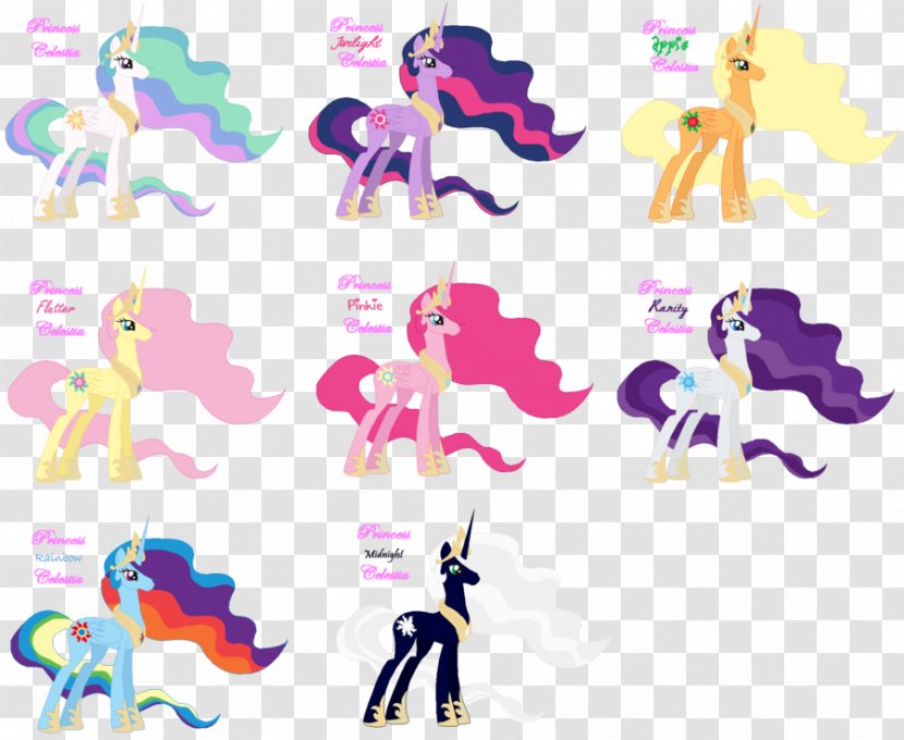 Pony Princess Celestia Twilight Sparkle Applejack Pinkie Pie - Text Transparent PNG