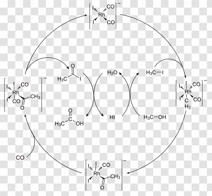 Monsanto Process Acetic Acid Catalysis Catalytic Cycle - Frame Transparent PNG