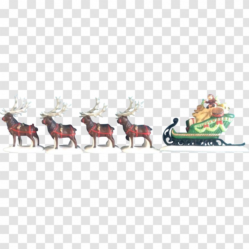 Reindeer Animal Figurine Antler - Christmas Ornament - Santa Sleigh Transparent PNG