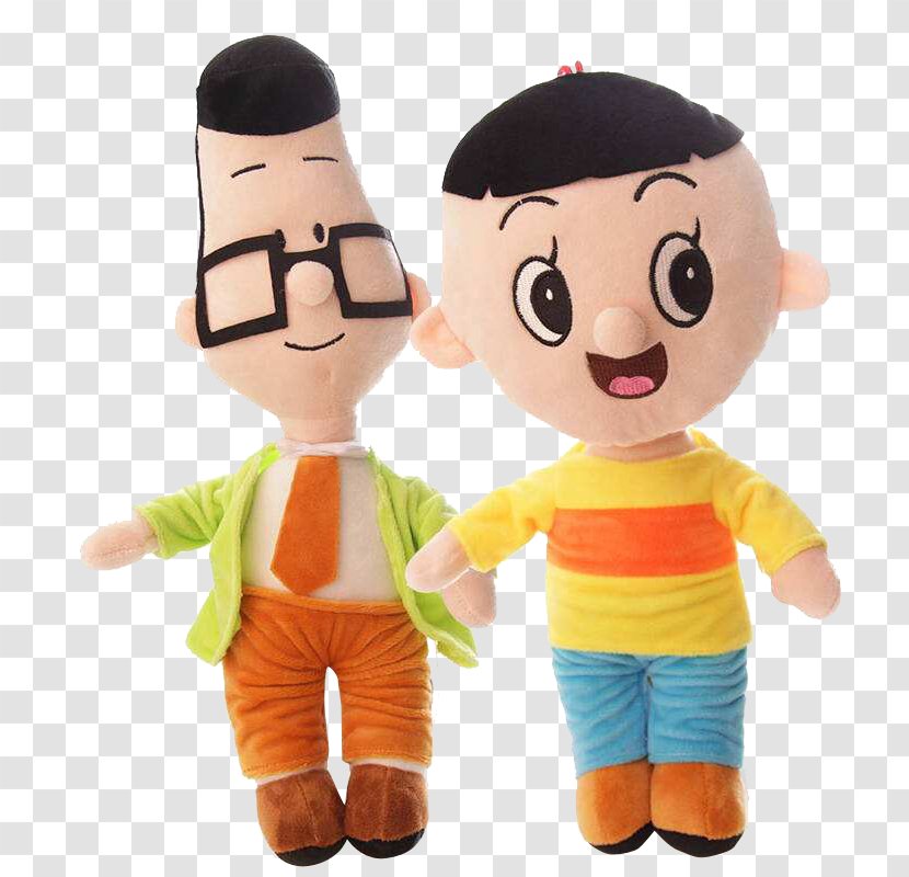 Cartoon Plush Stuffed Toy Doll - Father - Big Head Son And Little Dolls Transparent PNG