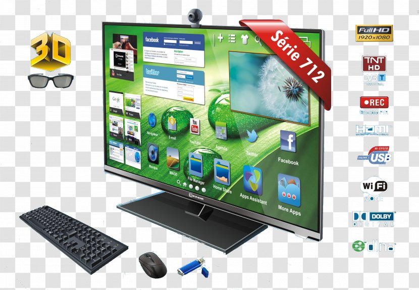 Smart TV 3D Television Download Video - Display Device - Led Tv Transparent PNG