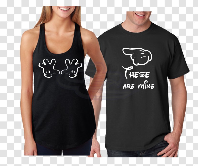 T-shirt Top Clothing Sleeve - Funny Couple Transparent PNG