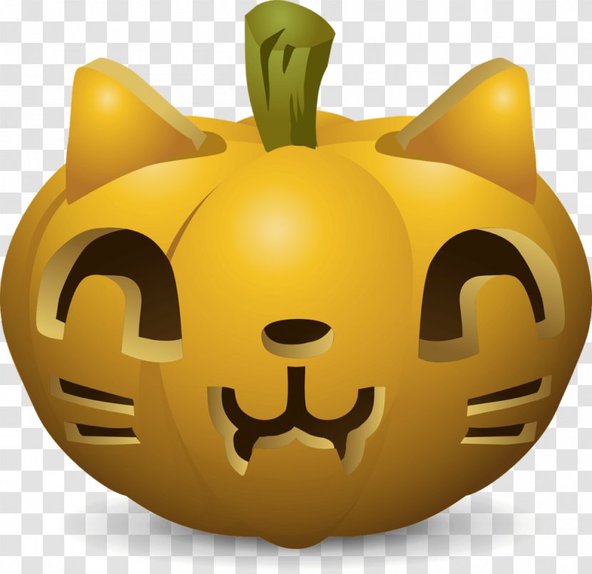 Cat Pumpkin Pie Clip Art - Yellow Transparent PNG