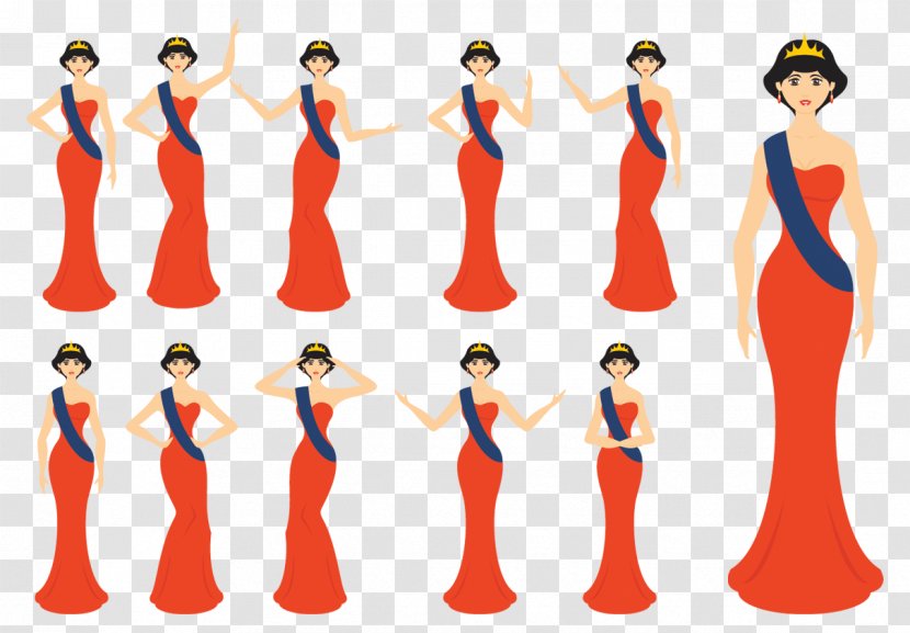 Beauty Pageant - Games - Miss Congeniality Various Postures Of Transparent PNG