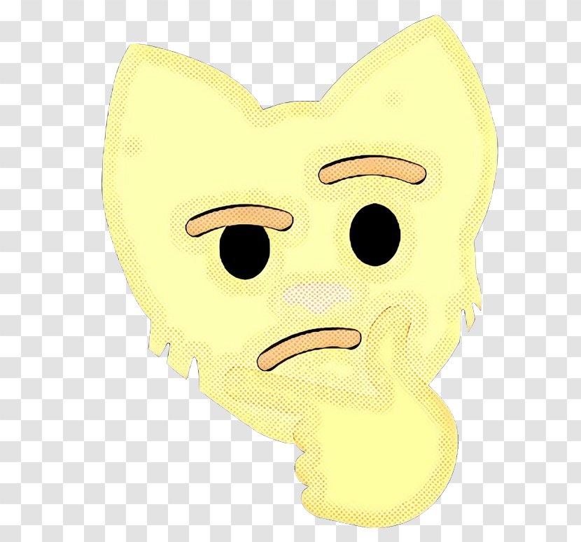 Face Yellow Cartoon Nose Head - Pop Art - Jaw Mask Transparent PNG