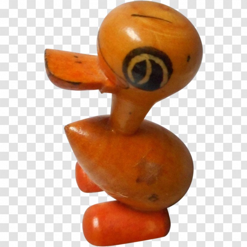 Figurine - Orange - Hand Painted Duck Transparent PNG