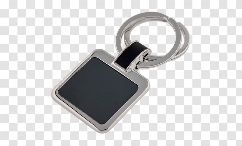 Key Chains Silver - Hardware - Black Square Transparent PNG