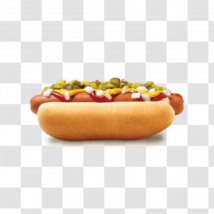 Junk Food Cartoon - Chicagostyle Hot Dog - German Bratwurst Transparent PNG