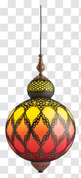 Islamic Lamp - Ornamental Hanging Decorative Lamp Transparent PNG