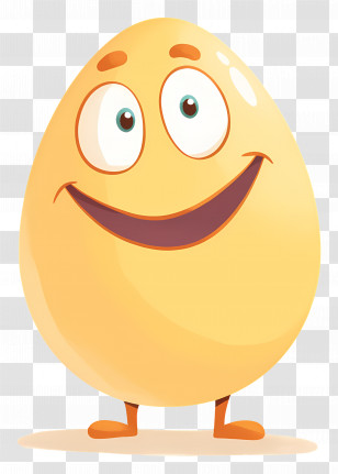 Cartoon Smiling Egg - Smiling Egg Cartoon Character Transparent PNG