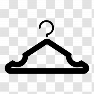 Clothes Hanger - Clothes Hanger Line Art Icon Transparent PNG