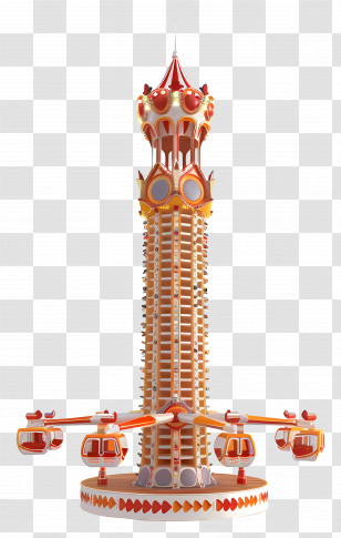 Amusement Park - Colorful Amusement Park Ride Transparent PNG