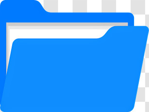 Cartoon - Blue File Folder For Document Storage Transparent PNG