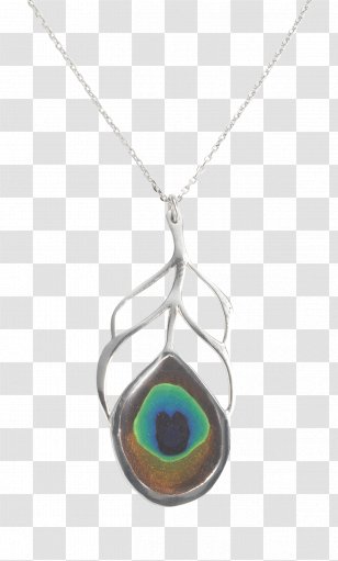 Earring Necklace Jewellery Silver Charms & Pendants - Turquoise - Peacock Transparent PNG