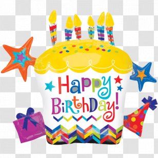 Cupcake Balloon Birthday Cake Party - Gas - Congratulations To The New Year Transparent PNG