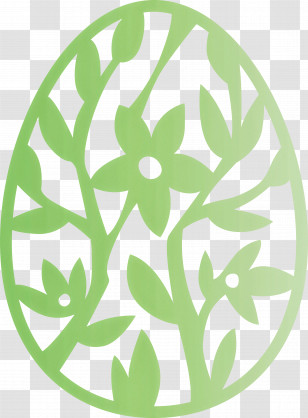 Easter Floral Egg Easter Day Transparent PNG