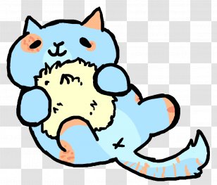 Cat And Dog Cartoon - Head - Paw Line Art Transparent PNG