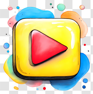 Youtube Logo - Colorful Play Button Icon Transparent PNG