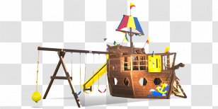 Playground Backyard Playworld Ship Swing Rainbow Play Systems - Playhouse - Pirate Playset Transparent PNG