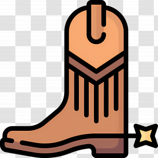 Cowboy Boots - Cowboy Boot With Spur Transparent PNG