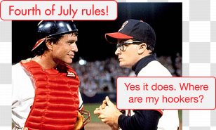 Tom Berenger Ricky 'Wild Thing' Vaughn Major League YouTube Baseball - Headgear - Youtube Transparent PNG