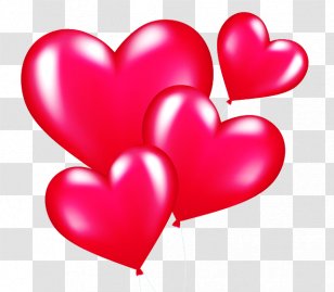 Balloon Heart Clip Art - Silhouette Transparent PNG